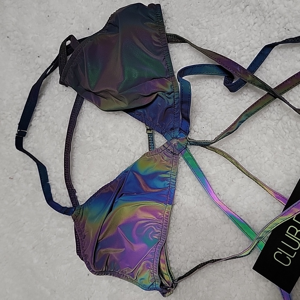 DOLLS KILL X CLUB EXX REFLECTIVE BODYSUIT - Picture 5 of 12